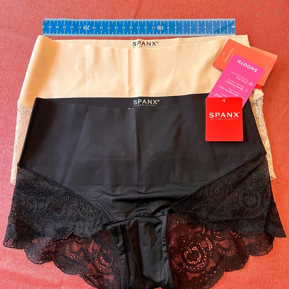 Spanx Black Garment Underwear 2 pairs